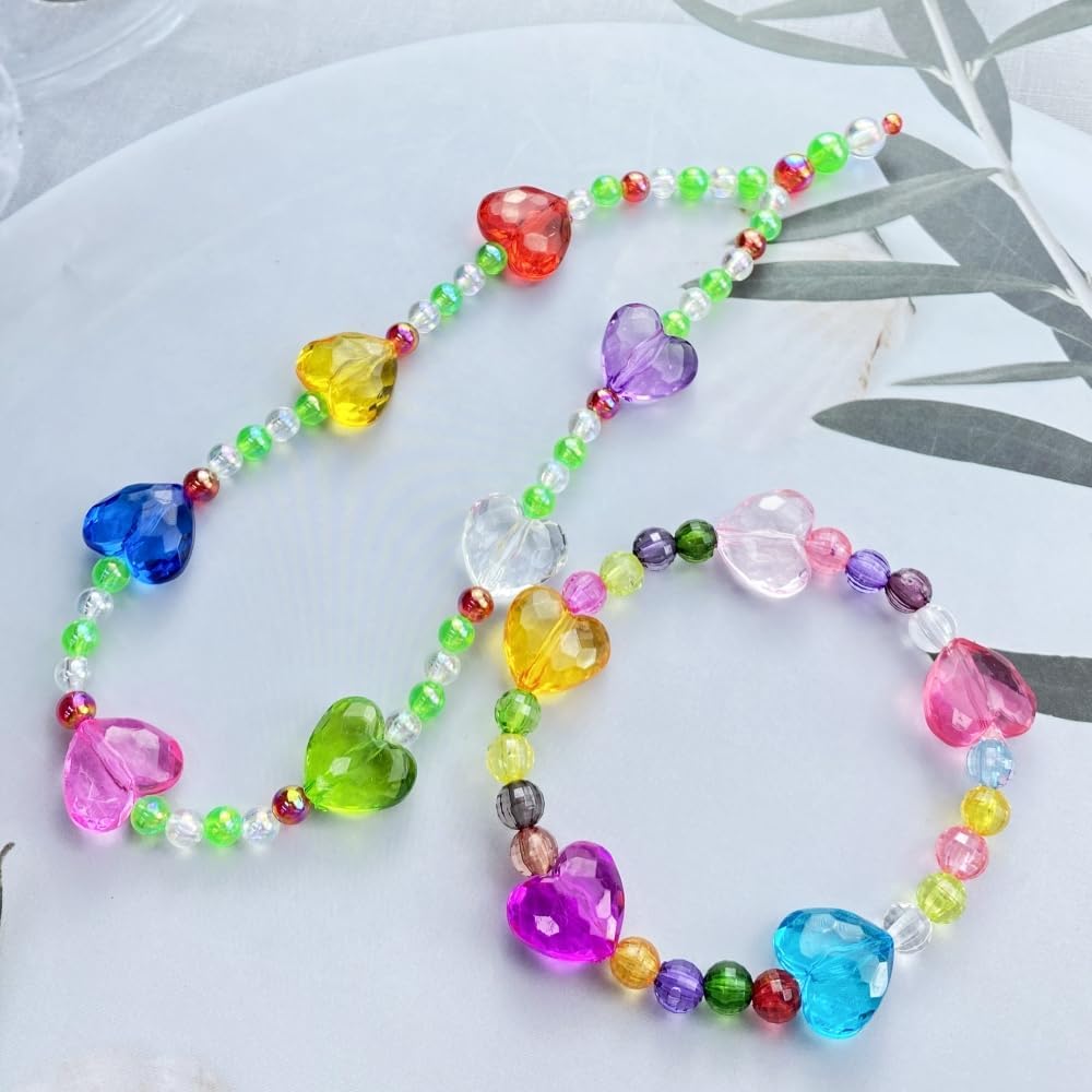 20pcs Acrylic Heart Beads 30mm Heart Shape Loose Bead for Making Bracelet Necklace Jewelry Making Craft(White) - Image 6