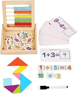 Abacus with cards and tangram