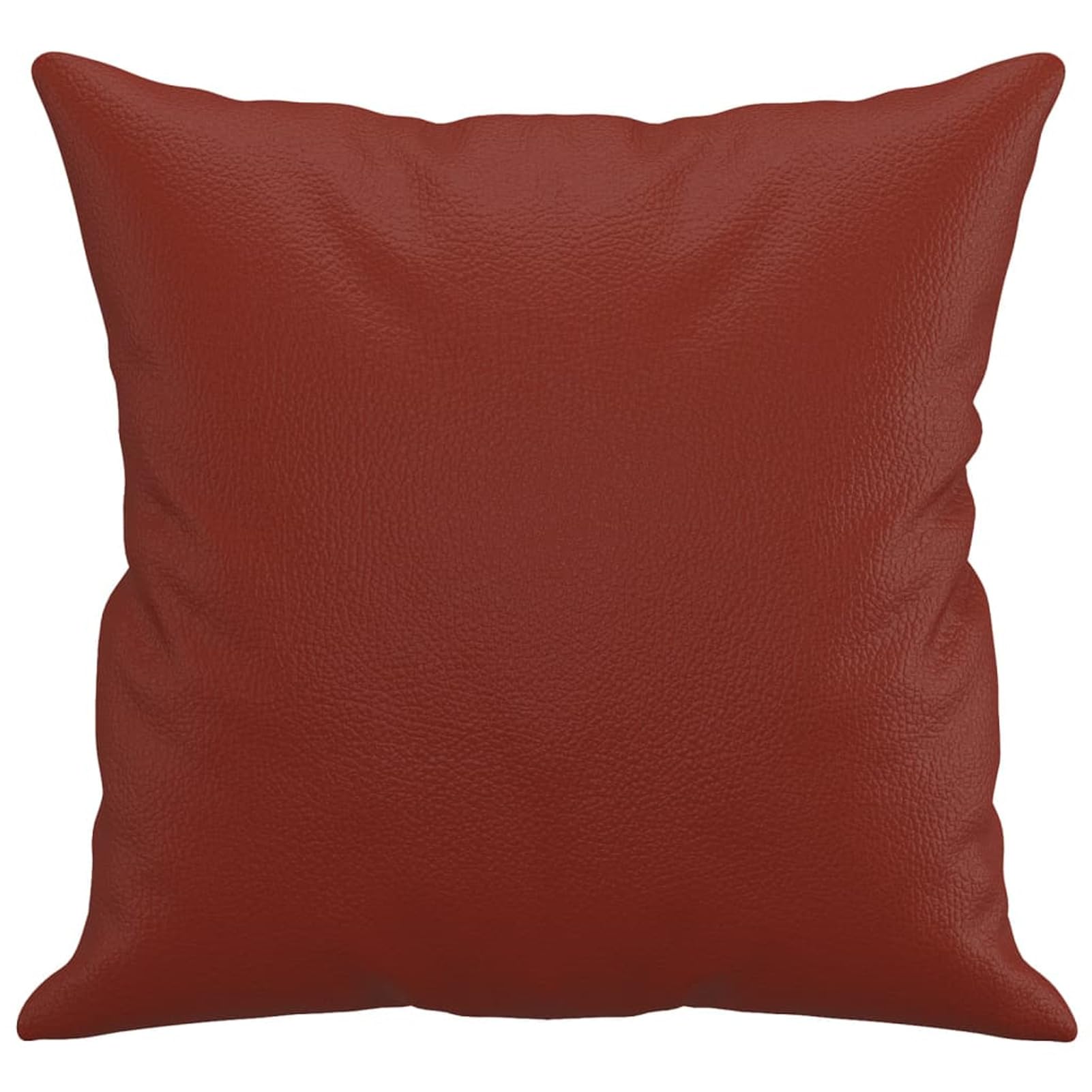 Lot de 2 coussins décoratifs en similicuir rouge et rouge, 40 x 40 cm, coussins de canapé avec rembourrage inclus, housse de coussin pour canapé, décoration de salon - SPU : 349483