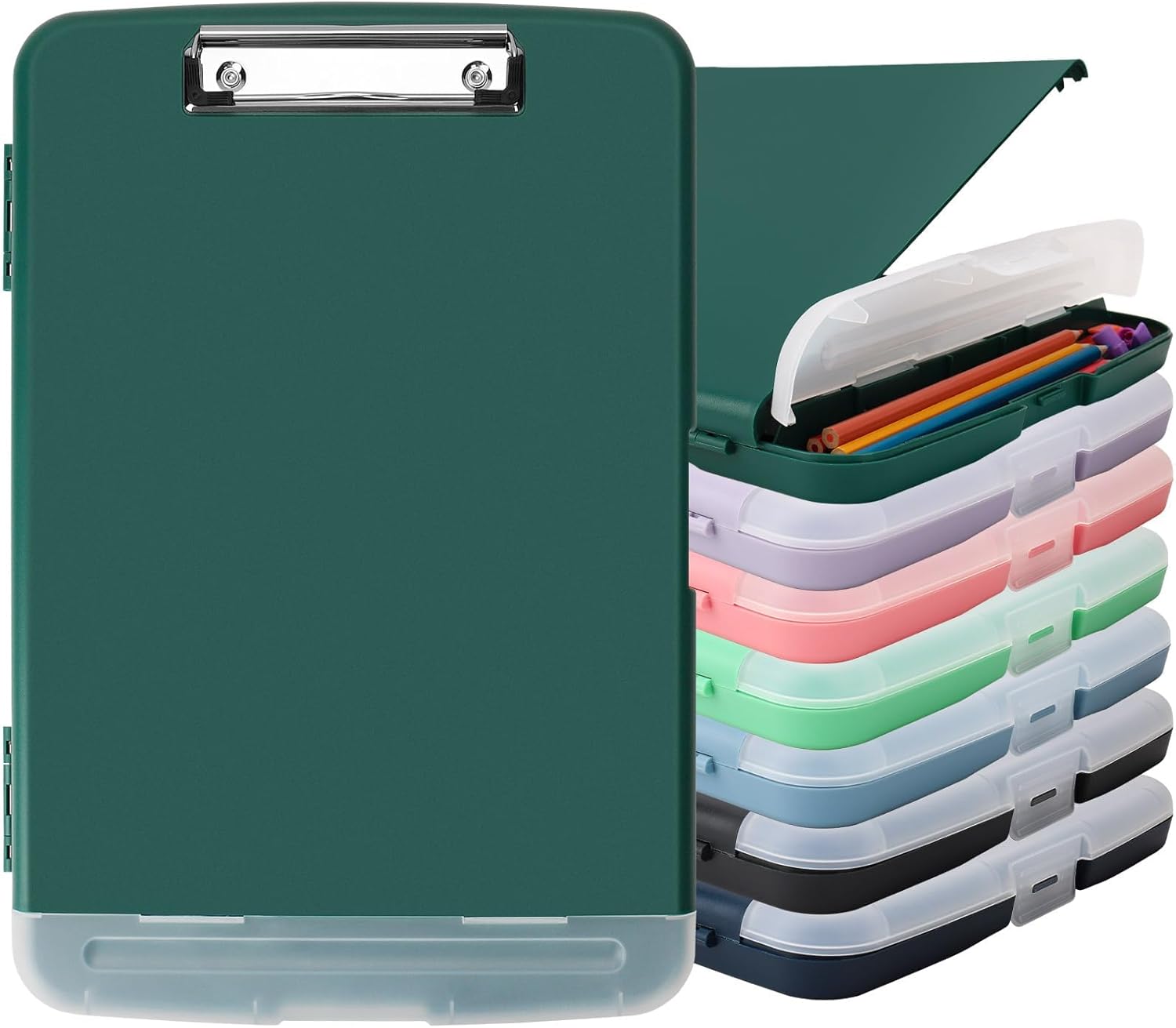 Piasoenc Clipboard With Storage, 8.5x11" Clip Boards With 2 Storage Case And A4 - View #5