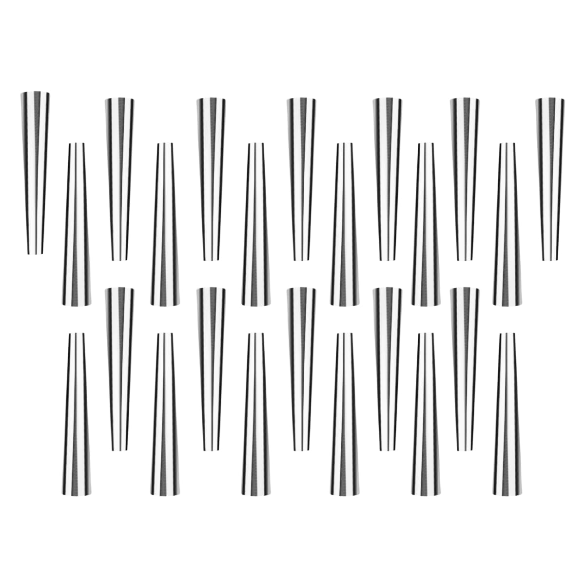 Cannoli Forms 3.74 Inch - Cannoli Tube Set Pack of 24 - Canolli Pipes for Baking Stainless Steel - Metal Tubes for Pastry