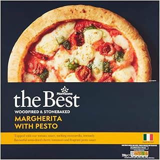 Morrisons The Best Margherita & Pesto Pizza, 398g (Frozen)