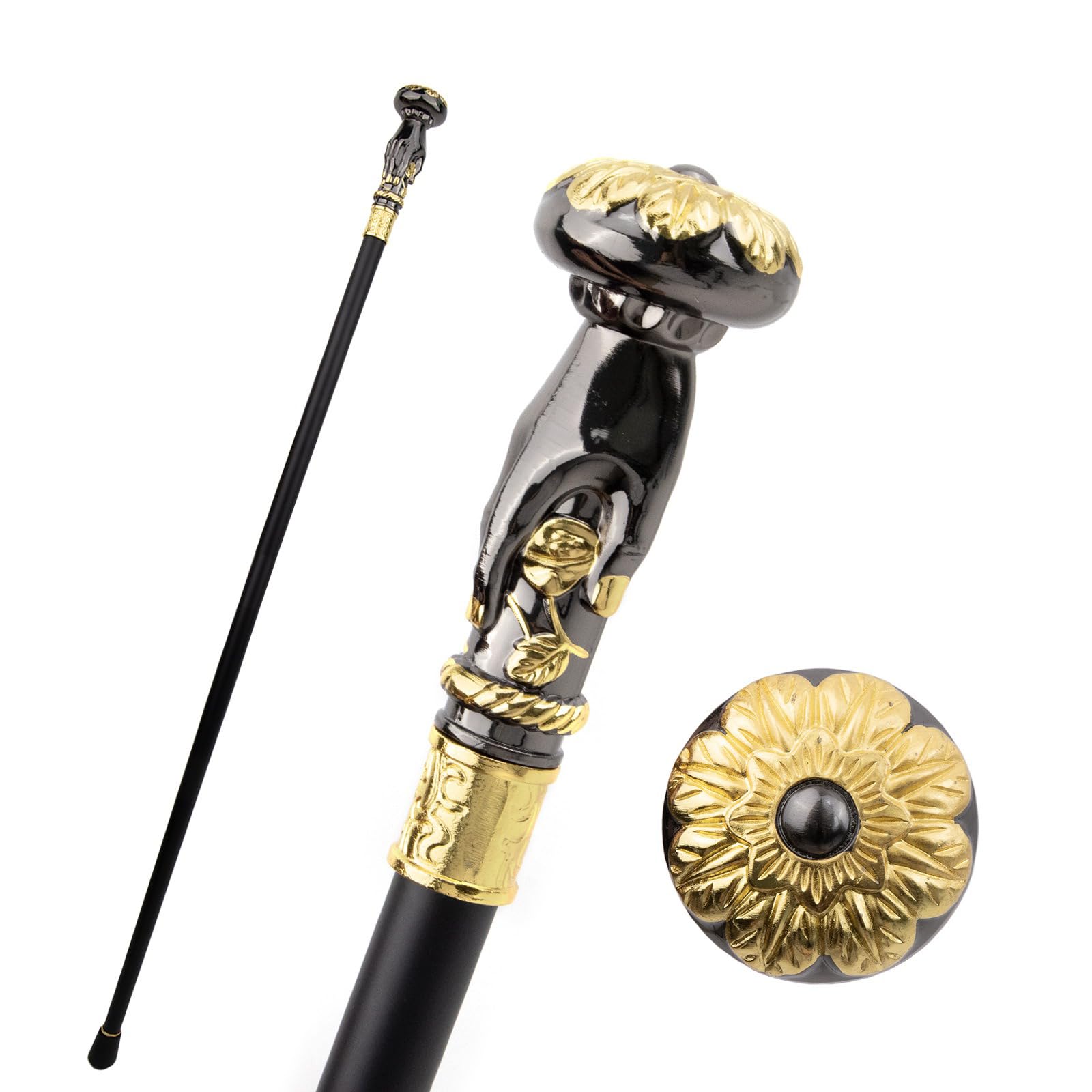 Amazon.co.jp: Hongjiwa 一本杖ステッキ 亜鉛合金製 全長95cm 分割収納