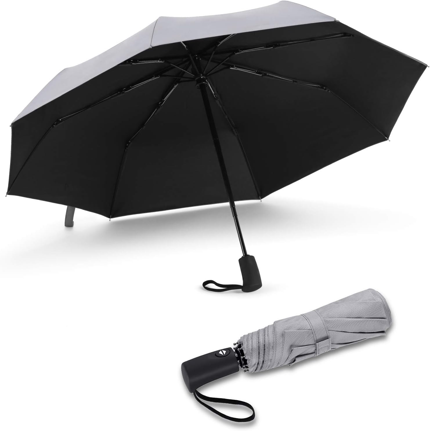 JIGUOORUmbrella, Compact Strong Windproof Automatic Umbrellas, Folding Lightweight, Portable Travel Golf Anti-UV Umbrella for Rain, One Button Auto Open and Close Women/Men Umbrella