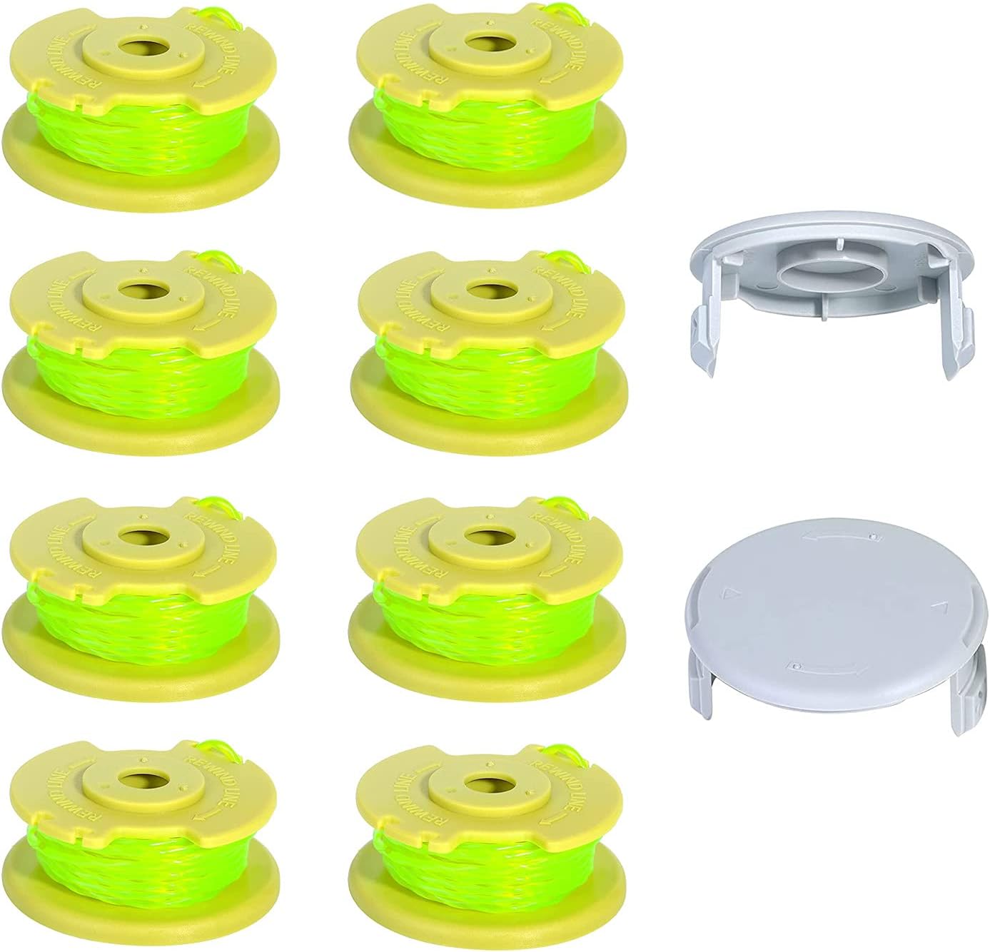 10Pack 11ft 0.080" Replacement Trimmer Spool Set, String Trimmer
