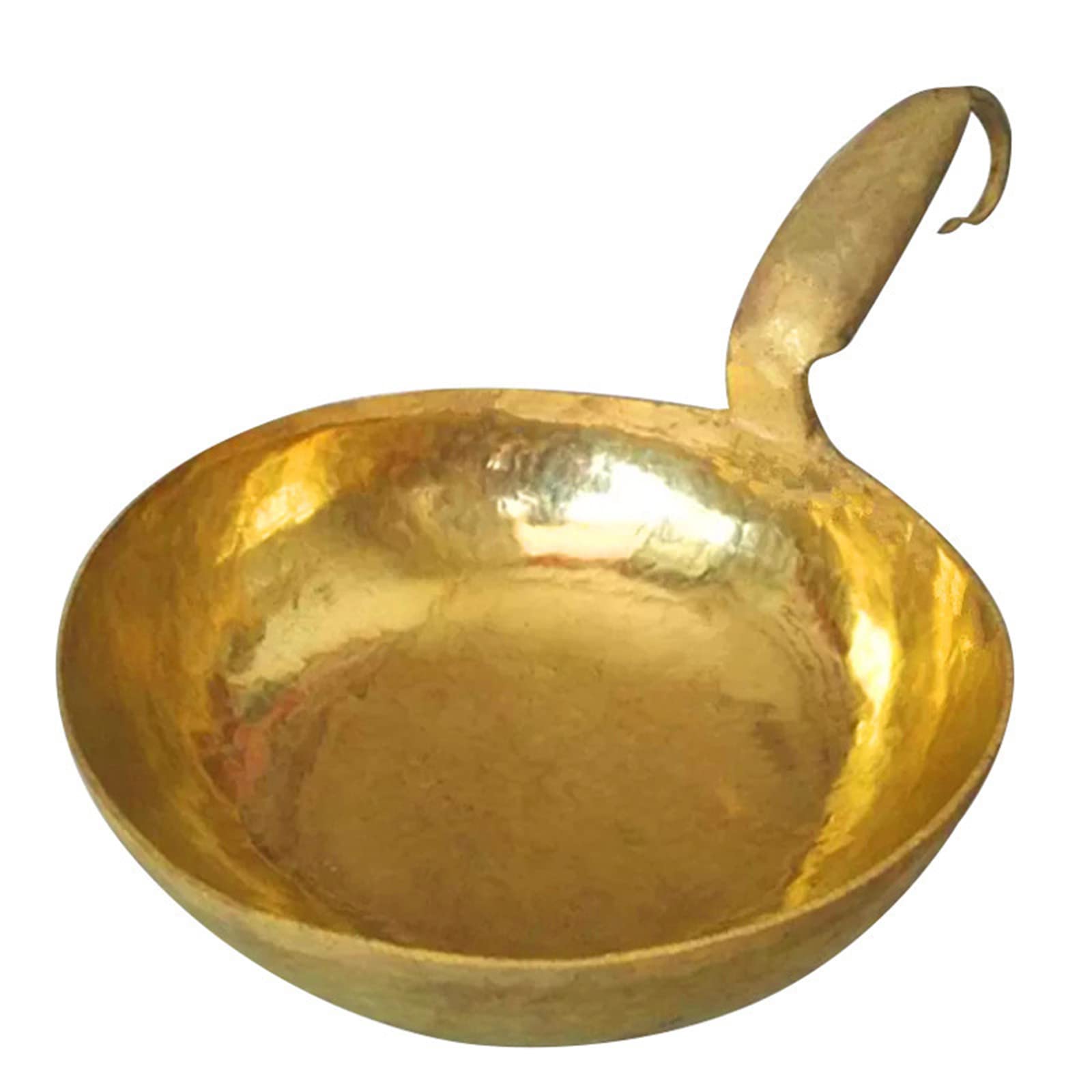 Cobre Sólido Puro Martillado A Mano Cucharón De Cobre Grande, Fondo Redondo Sartén De Cobre para Salsa De Azúcar con Mango Auxiliar, Cuchara De Herramientas De Cocina Casera