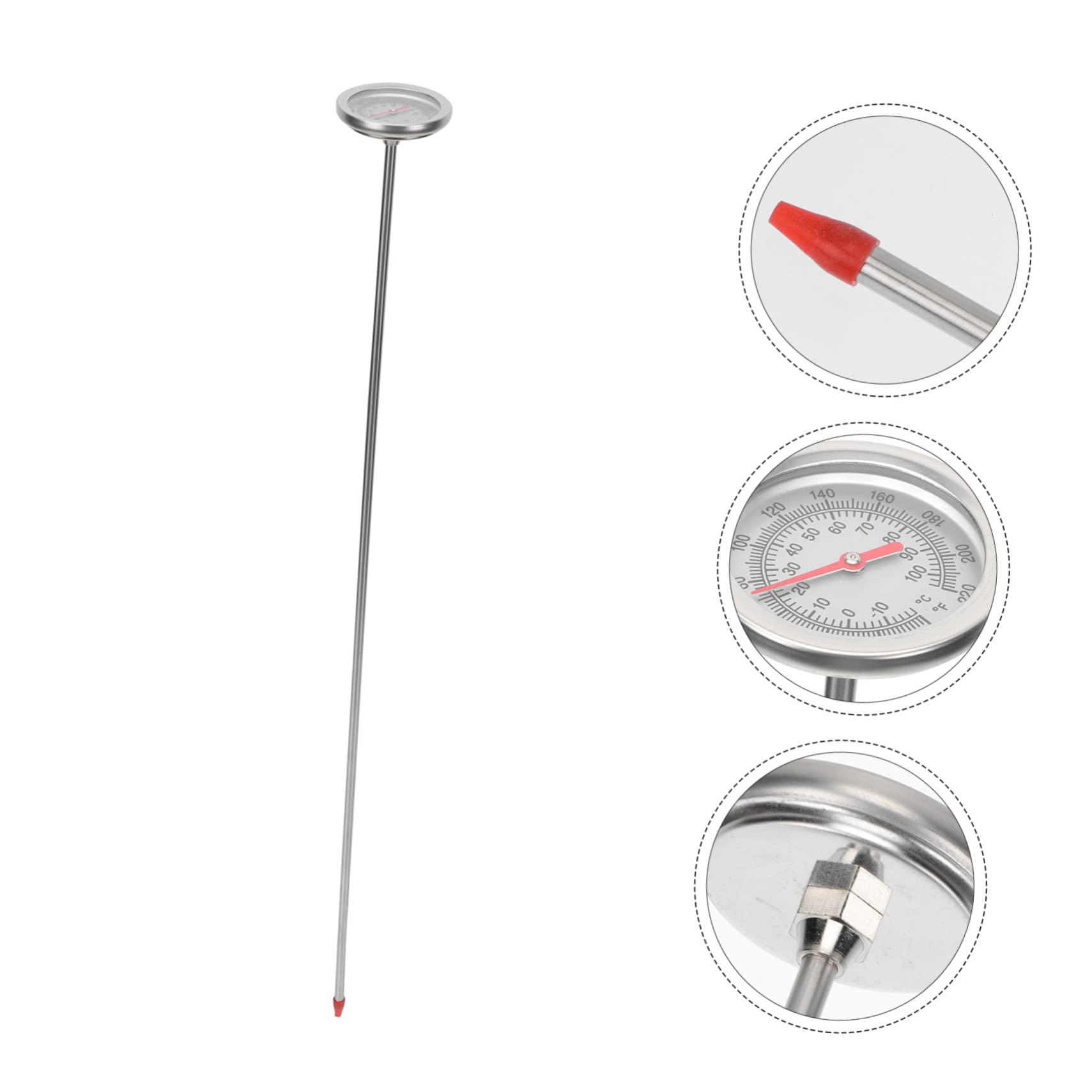 Sosoport 3pièces Thermomètre à Sol Acier Inoxydable avec Longue pour Mesurer La Température du Compost Et du Jardin Outil De Jardinage Précis Et