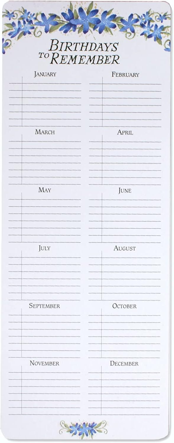 12 Free Printable Birthday Calendars / Trackers