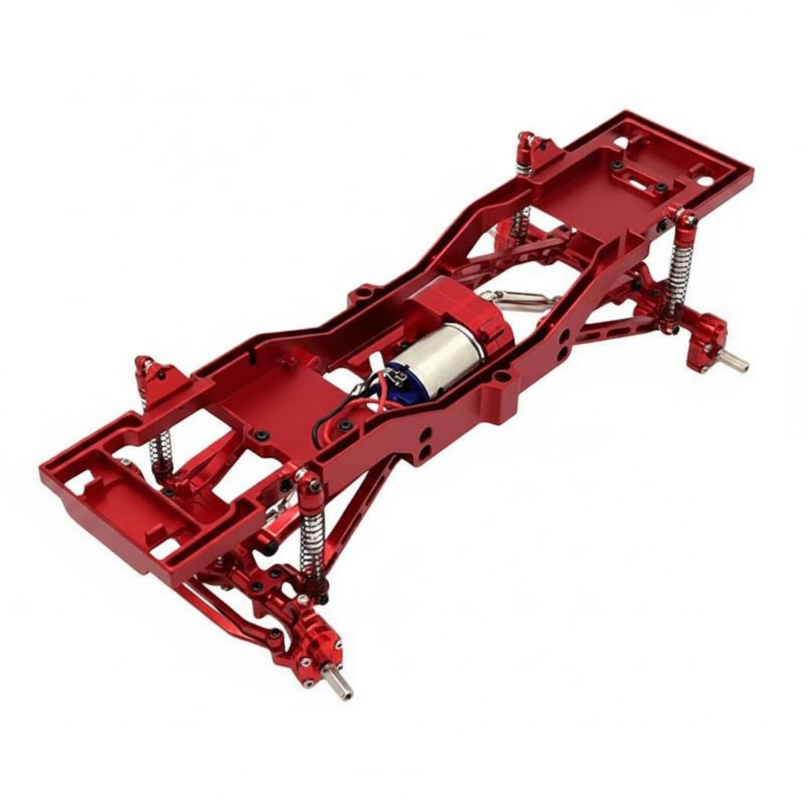 MagiDeal Vehículo Eléctrico Infantil Chasis RC Marco Chasis Bastidor Absorción Impactos Hidráulica Vínculos Metálicos Adecuado para Personalización Campo Exhibiciones, Rojo