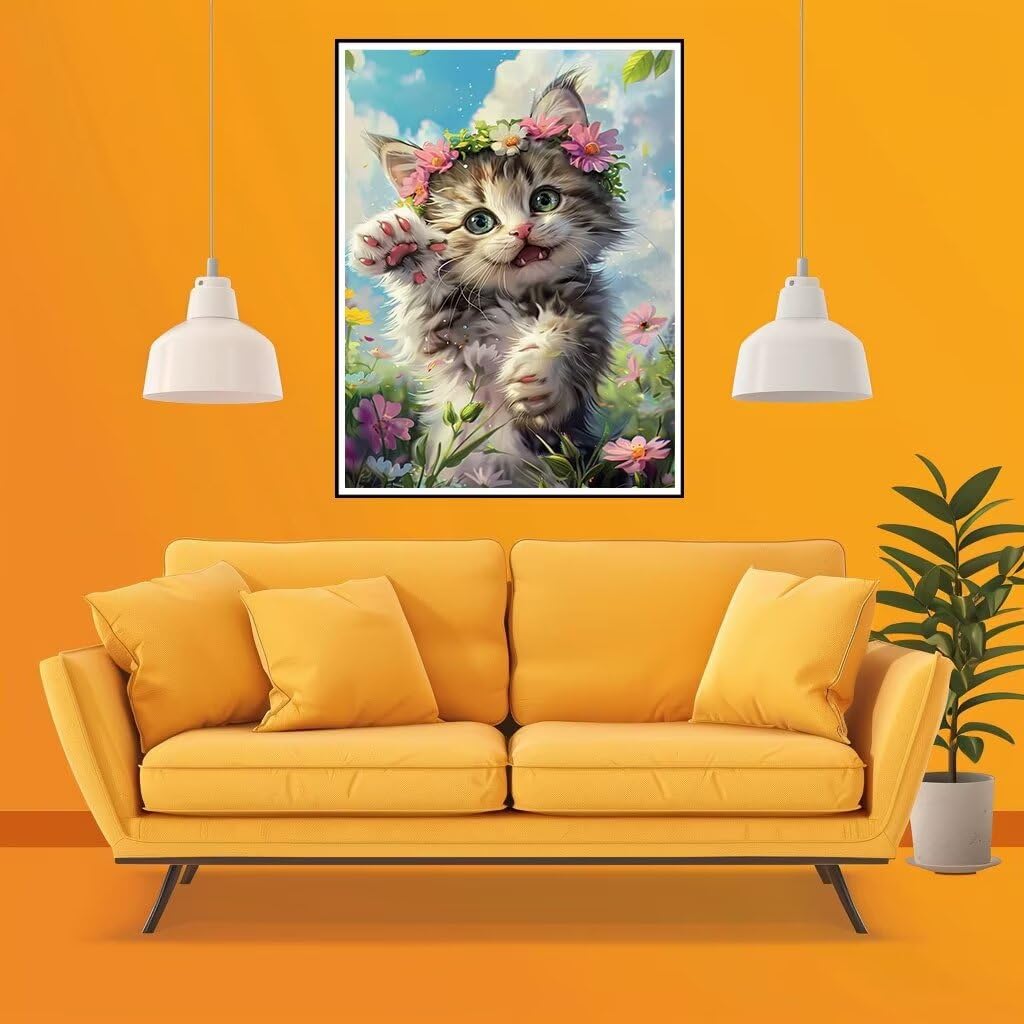 Diamond painting, DIY, Stilleven in een vaas, 40 x 50 cm, ronde steentjes