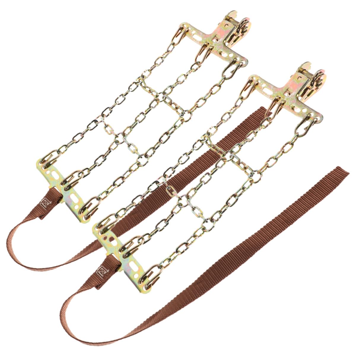 Cadenas Antideslizantes Fácil Instalación 2 Piezas para Neumáticos de Coche de Acero Reforzado para Terrenos Difíciles y Nieve