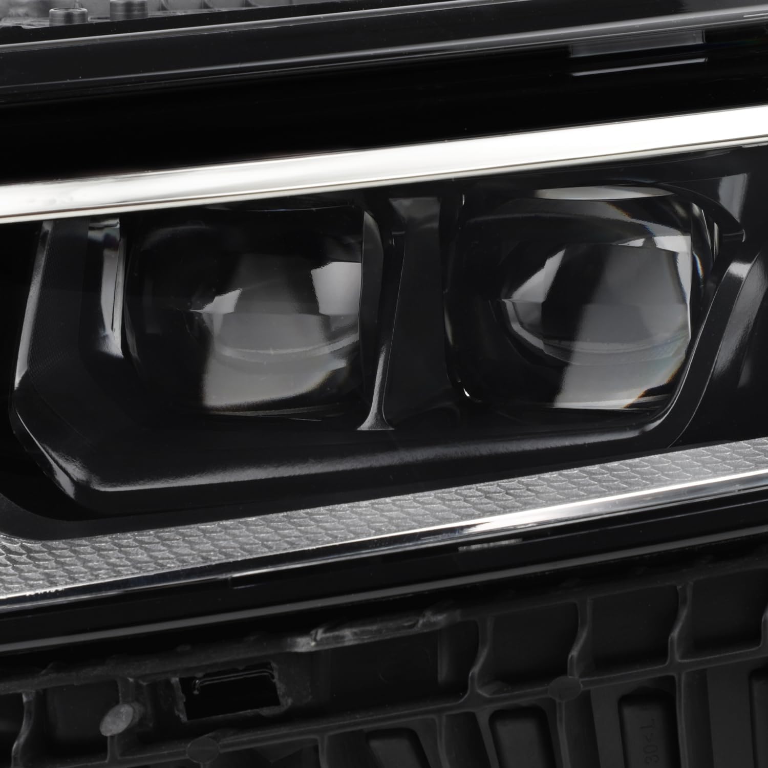 AKKON - Fits 2020-2023 Cadillac XT6 LED [Double High+Signal Low] Triple Beam Projector Headlights Pair Driver+Passenger