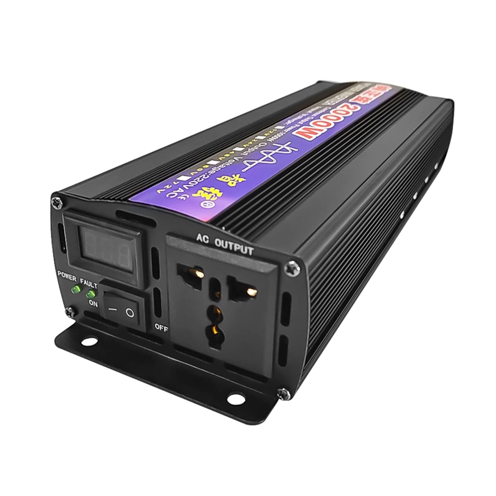 Falownik 2000W czysta fala sinusoidalna falownik DC 12V 24V do AC 50Hz 60Hz ciągła moc 1000W konwertery energii słonecznej transformator napięcia(12V)