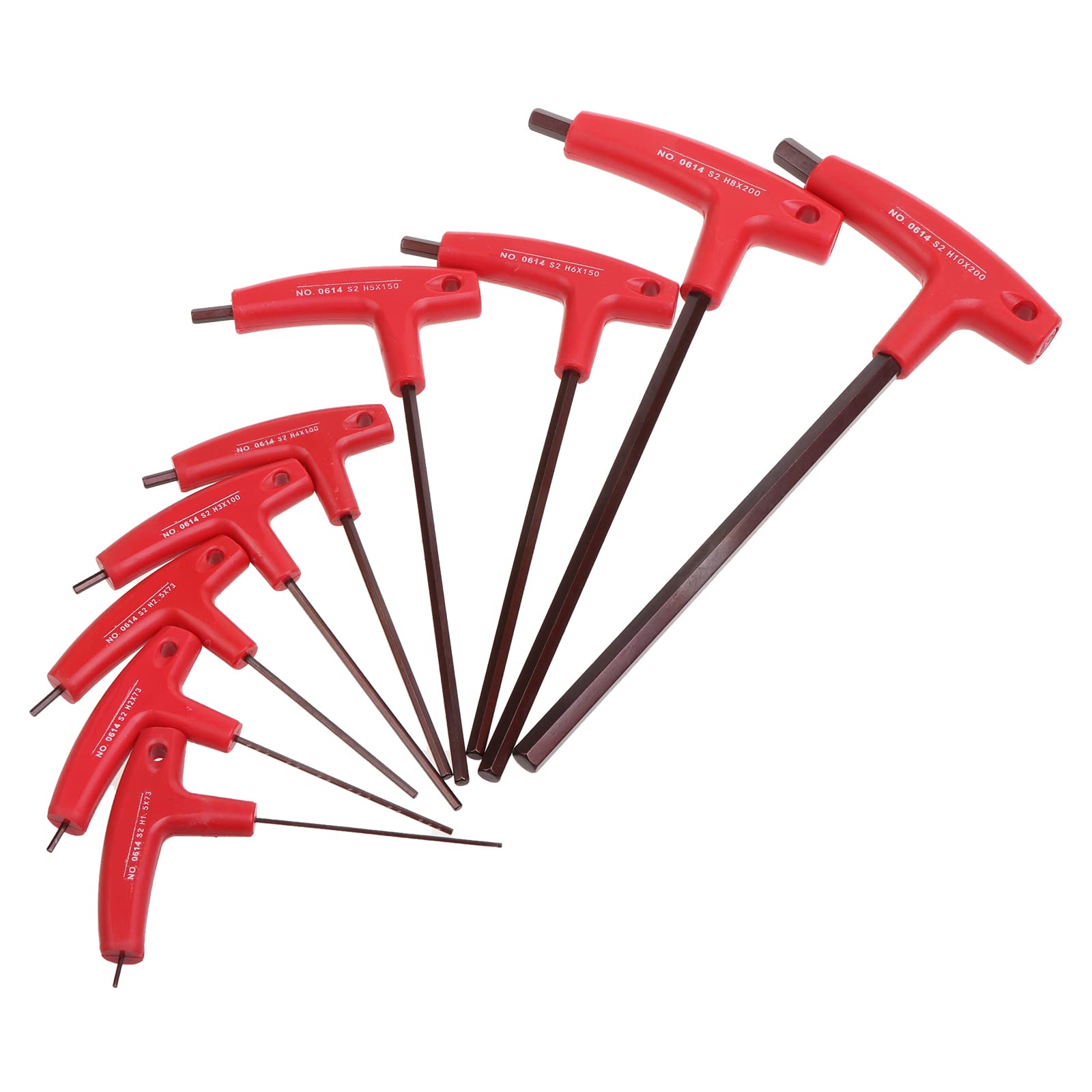 9 pezzi/set per set di chiavi H1.5-H10 Chiave a brugola con impugnatura ergonomica per manutenzione automatica di fabbrica Set di chiavi a brugola con manico a T 9 pezzi Set di chiavi metriche a