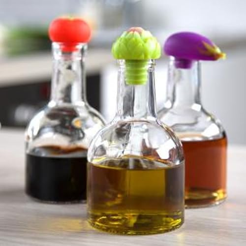 Miniatura 6 de Charles Viancin Juego de 3 tapones de silicona para vino, vegetales, tomate, alcachofa y berenjena