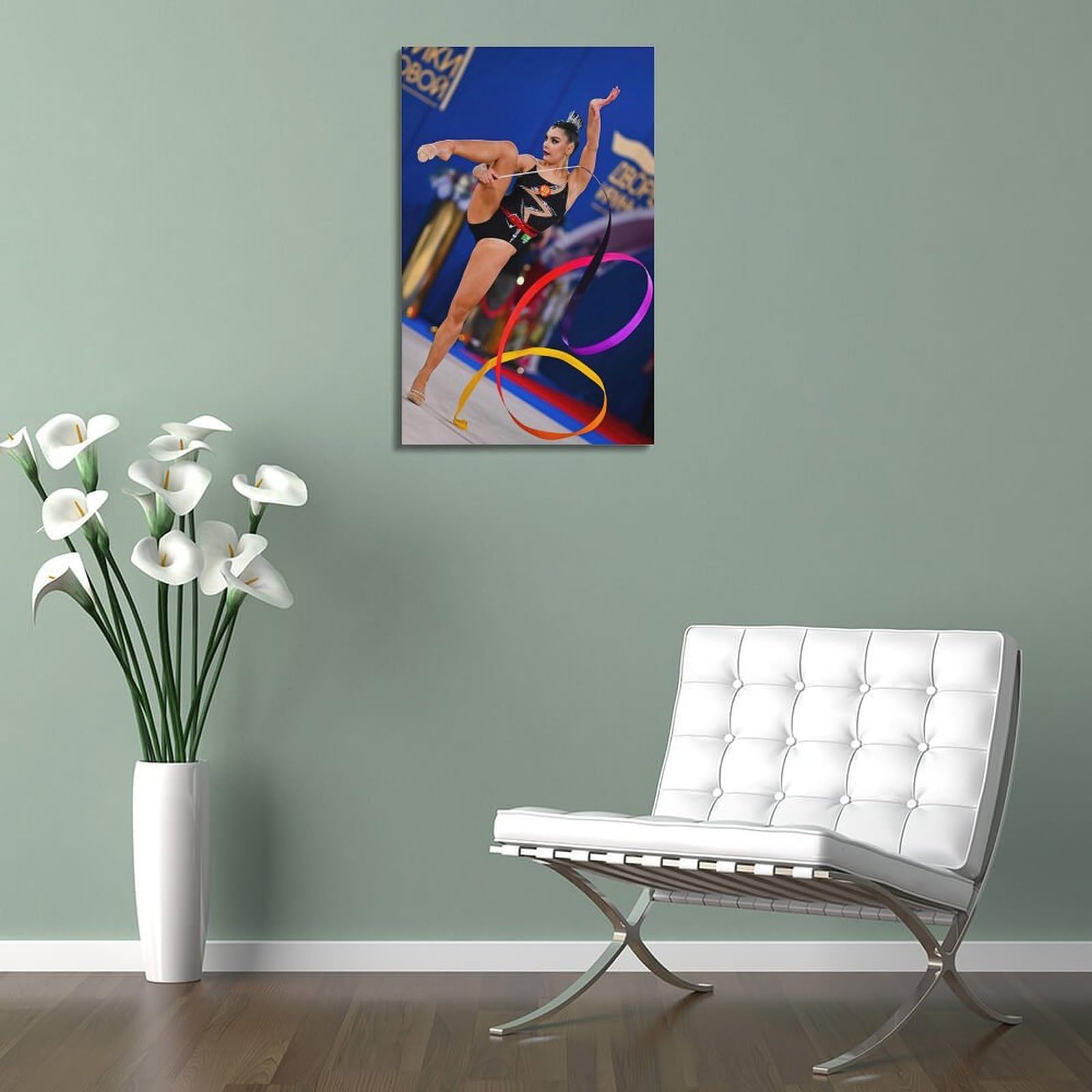 BINKAIYI Poster artistique sur toile pour femme - Gymnastique - Sport - Décoration murale moderne pour chambre à coucher - 50 x 75 cm