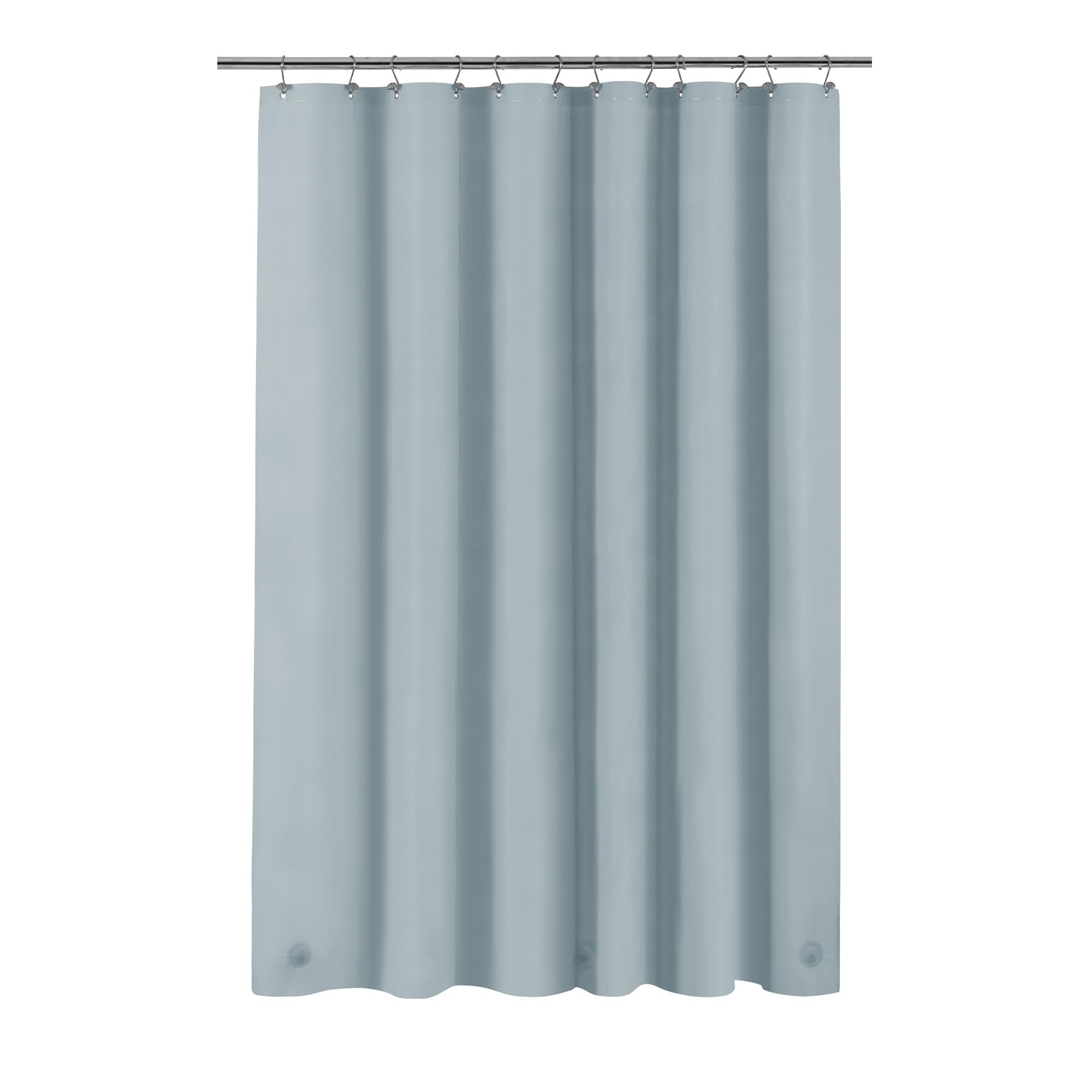 Barossa Design Shower Curtain Liner, PEVA Bathroom, BPA & PVC Free, No Chemical Smell, Standard Size Lightweight Bathroom Curtain with 3 Magnets, Metal Grommets, Stone Blue