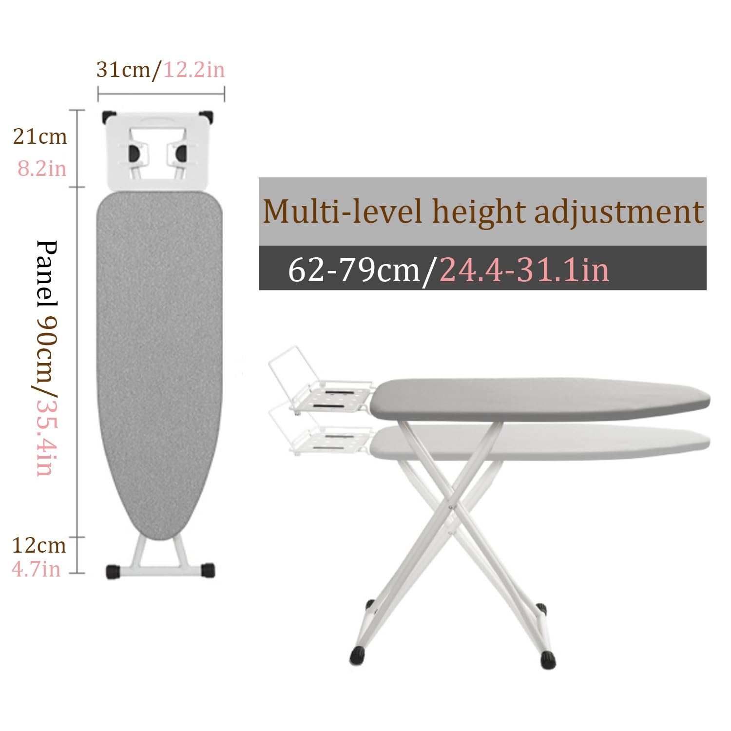 Amazon.com: DMVWJR Iron Board Full Size, 48.4 X 12.2IN with Iron