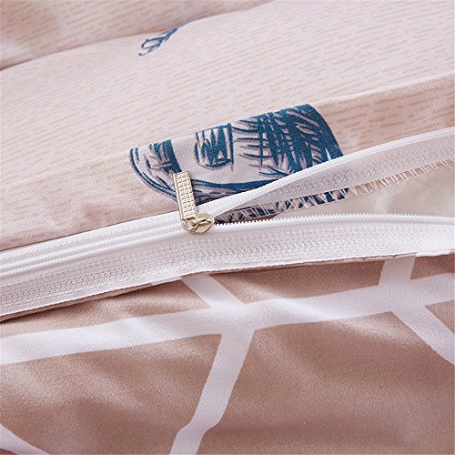 Linge de lit 4 pièces microfibre sans repassage 200x200cm rose - 6