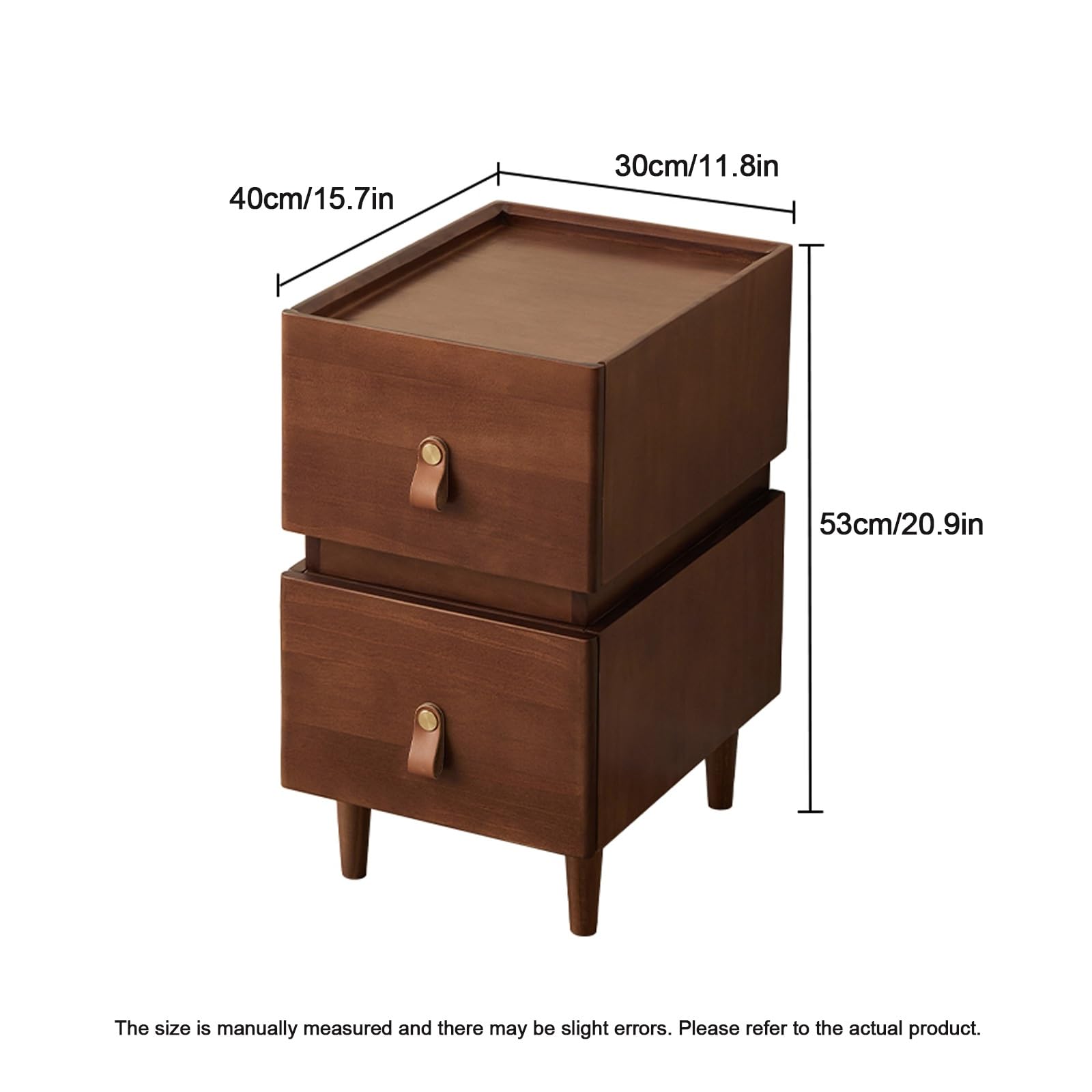 Table de Chevet avec Rangement et 2 tiroirs pour Chambre ou Salon, Design Moderne, Meuble Fonctionnel pour Ranger Vos Essentiels.