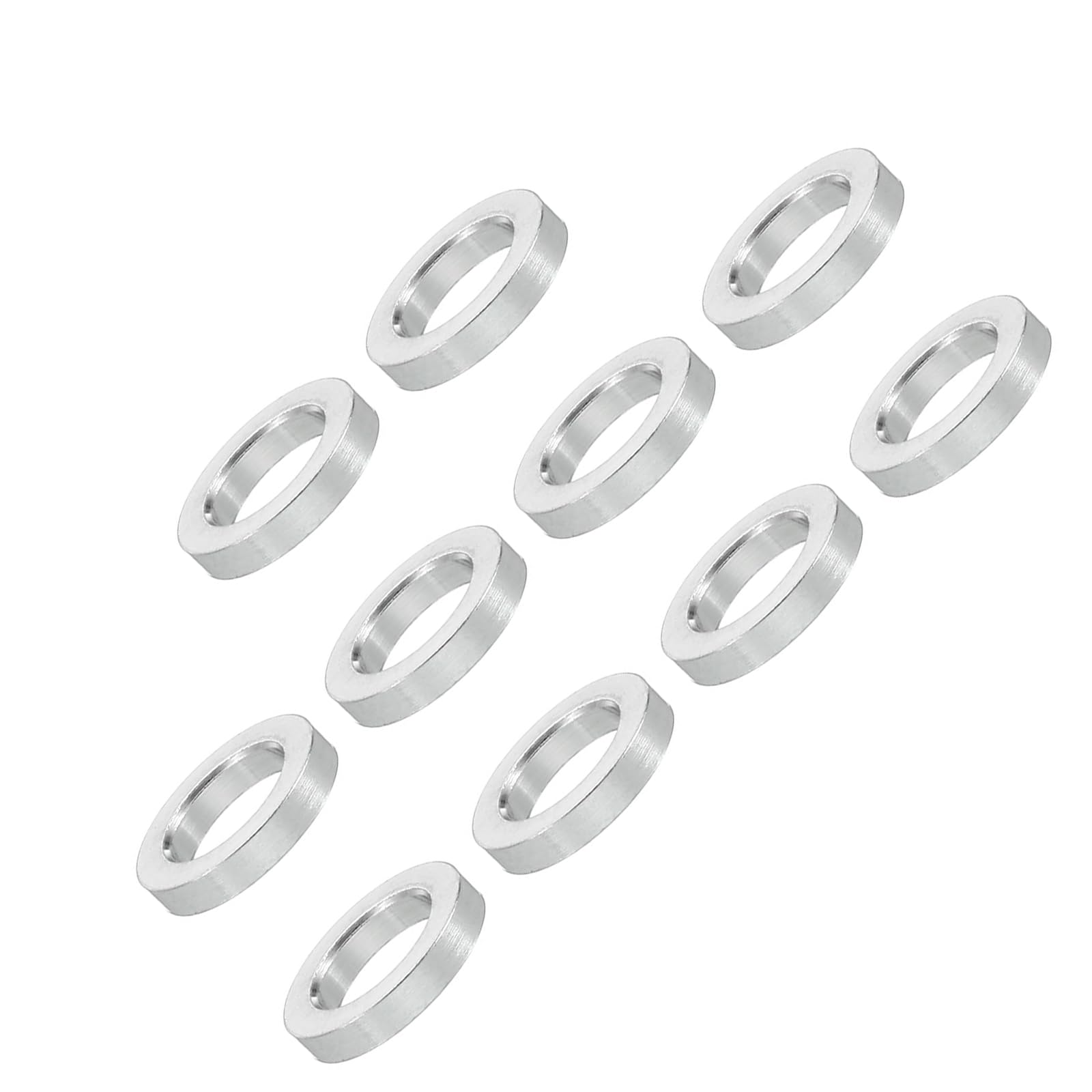 Unifizz M5 Aluminium Spacers, 10Pcs Round Metal Spacer Tubes 5.2mm ID x 8mm OD x 1.5mm Length Unthreaded Aluminium Standoff for M5 Screw Bolt Assemblies — image 1