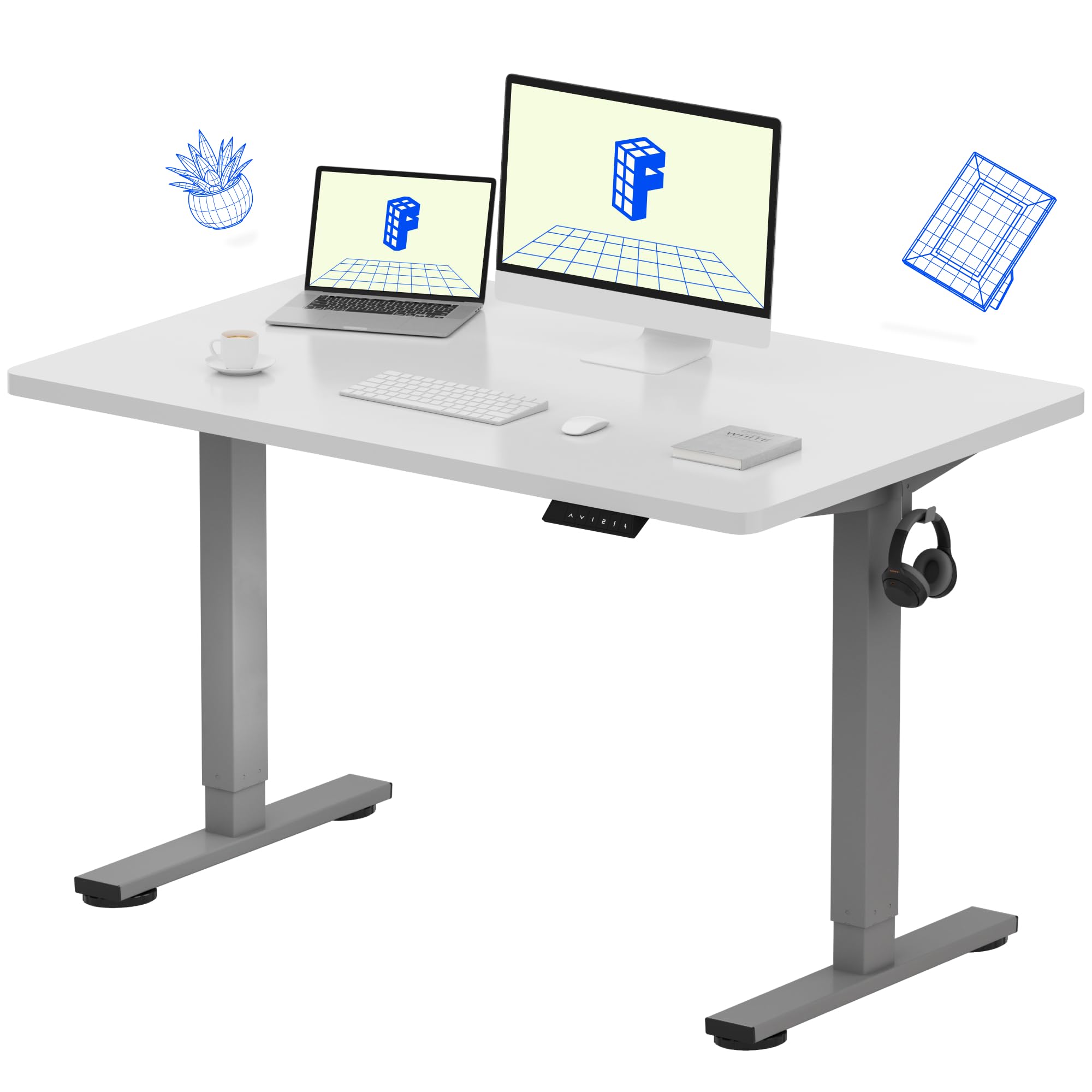 Amazon.com: FLEXISPOT EN1 One-Piece Standing Desk with 1-Inch