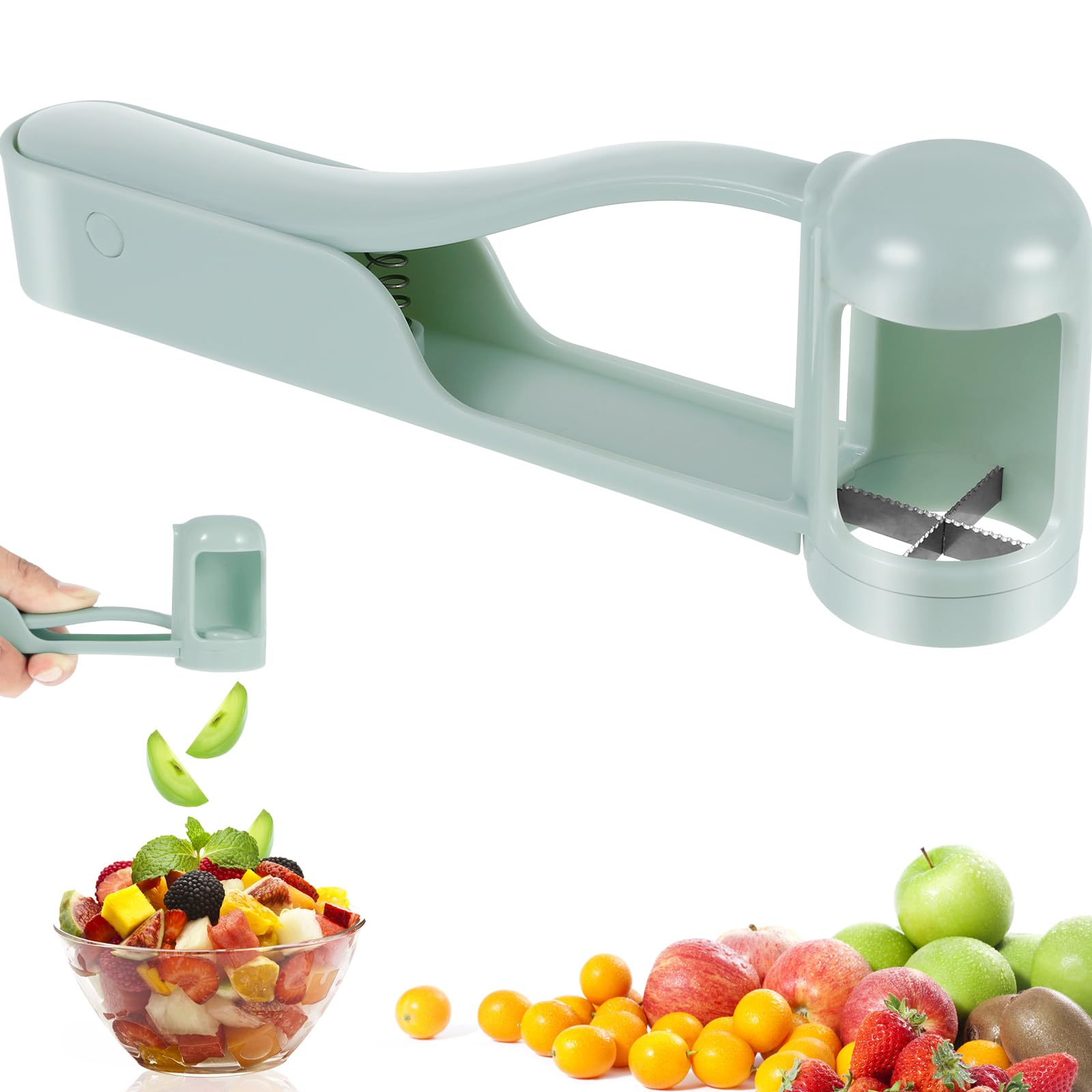 Cream Grape Cutter Food Grade Grape Slicer For Baby, Tomato Cherry Strawberry Cutter Tools, Quarter Fruit Cutter For Vegetable Fruit Salad Cake Decoration, Stainless Steel Kitchen Gadget