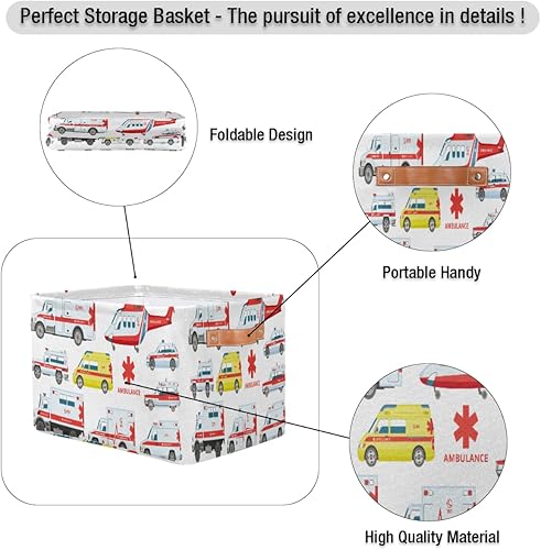 Miniatura 4 de Cesta de almacenamiento plegable de mármol verde organizador plegable grande cajas de almacenamiento de juguetes con asas para baño niños guardería