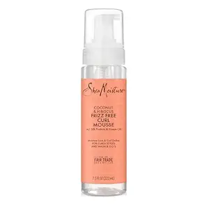 SheaMoisture Curl Mousse for Frizz Control Coconut and Hibiscus with Shea Butter 7.5 oz