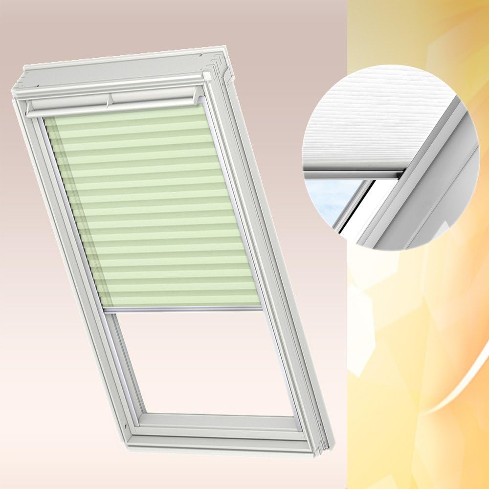 VELUX Pleated Blind for Skylight Roof Window In Pale Green