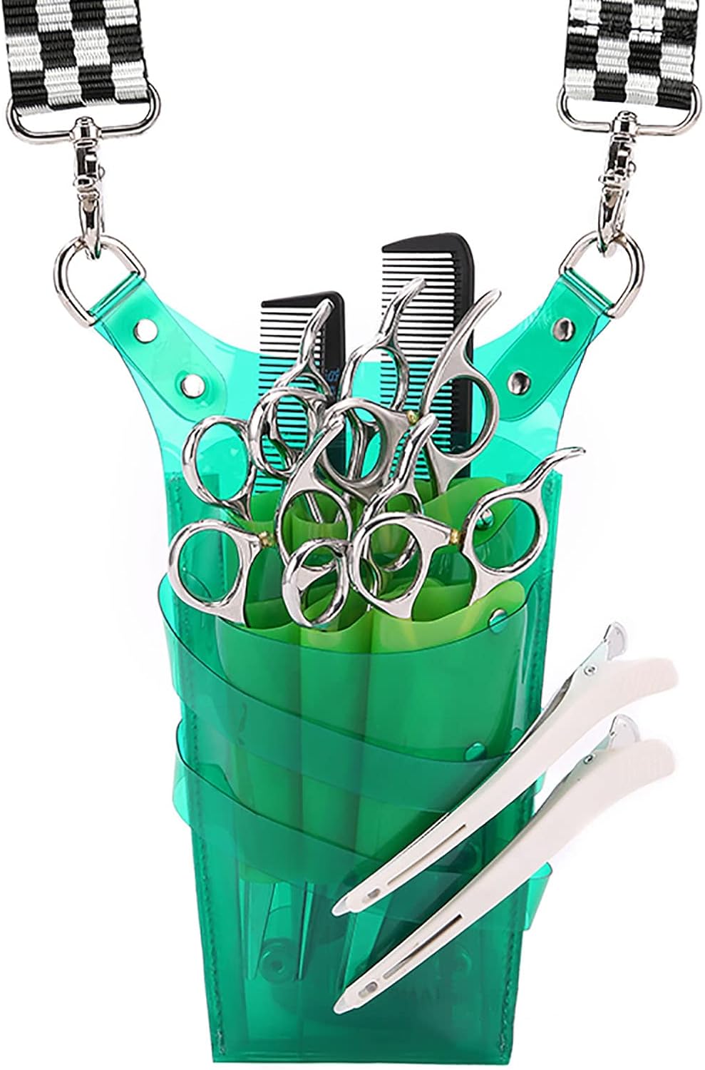 Cosmetic Hairdresser Pouch,Barber Bag,Fashion Barber Carrying Case,Professional Hair Cutting Grooming Kit Storage Organizer,Hairdressing Tool Bag for Scissors,Barber Supplies A