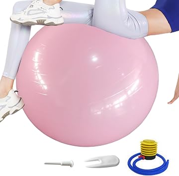 Training Exercise Ball - Stability Ball Chair, Pilates Ball Exercise | Exercise Swiss Ball Fitness Yoga Pilates Pregnancy Anti-Burst Ball, Includes Chair Quick Pump for Balance Stability