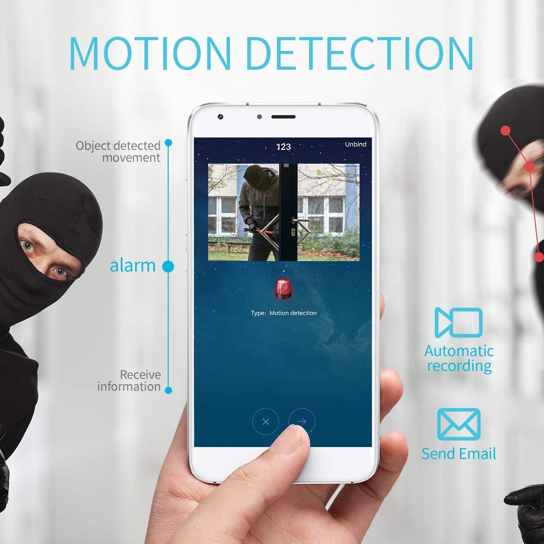 REIGY 3MP Kit Videosorveglianza Wifi Esterno con Registra Audio, Sistema di Sicurezza 16CH NVR+4x 1296P Camera, Telecamera Sorveglianza Wireless Impermeabile Visione Notturna Senza HDD