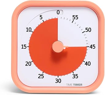 TIME TIMER Home MOD 60-Minute Visual Timer, Homeschool Supplies Study Tool, Timer_for Desk, Office, and Meetings with Silent Operation Dreamsicle Orange Pack of 10