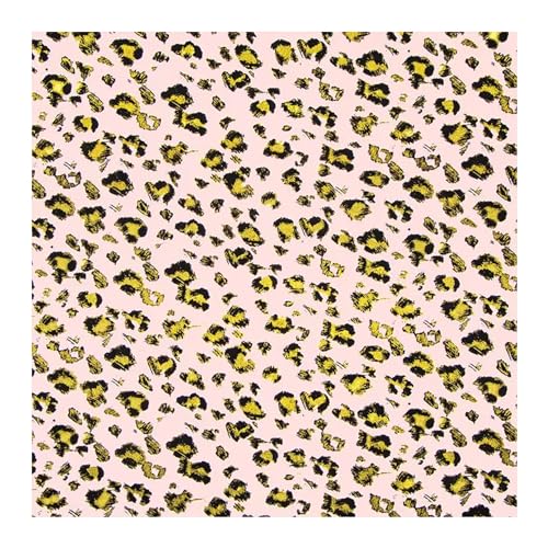 Hobby Lobby Gold Leopard On Pink Apparel Fabric (1 Yard) - Printed Sewing Lightweight Precut Fabric for Sewing Clothes, Homeware, & Other Accessories