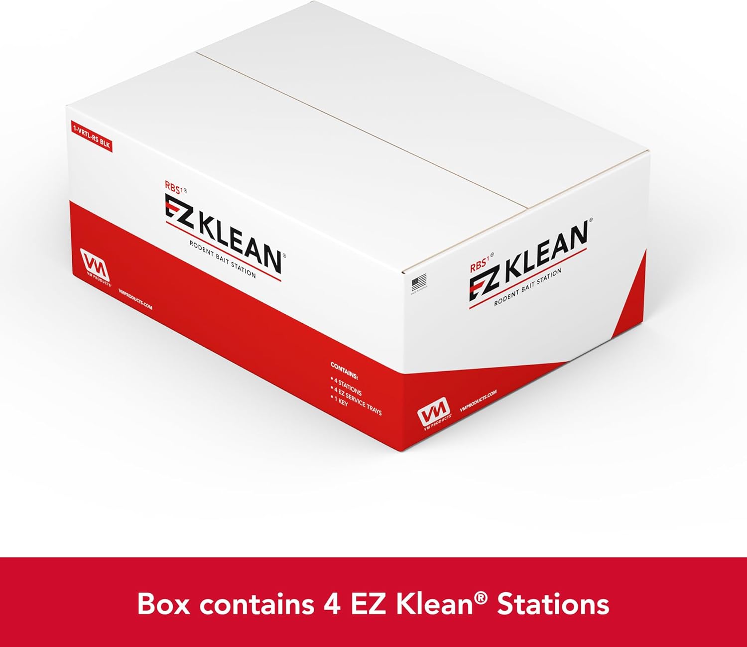 EZ Klean® Rodent Bait Station – Set of 4 | Durable Rat Bait Stations for Advanced Rodent Control | Made in The USA by VM Products®