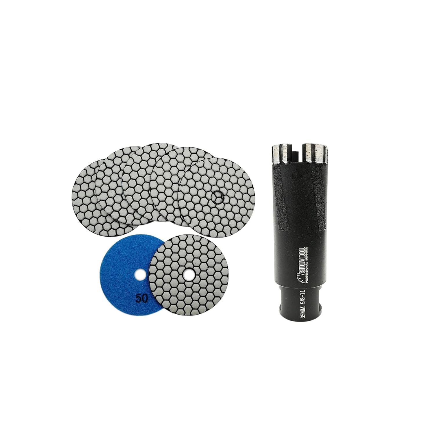 SHDIATOOL Diamond Core Drill Bits 1-3/8 Inch for Hard Stone Concrete Marble Granite Brick Laser Welded Dry or Wet Hole Saws