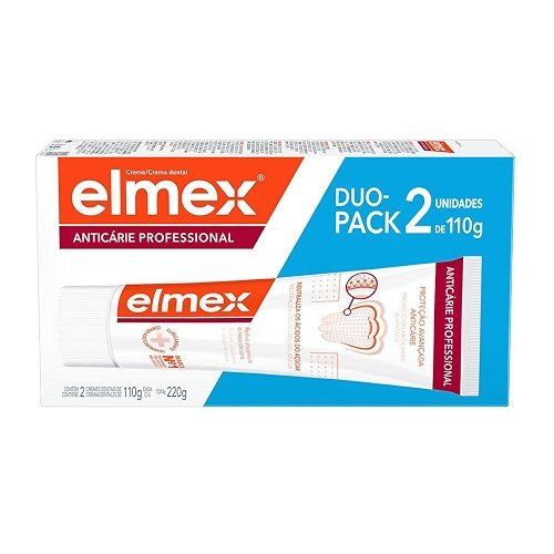 Elmex Creme Dental Anticárie Professional 2 unidades 110g Elmex Creme Dental Anticárie Professional 2 unidades 110g
