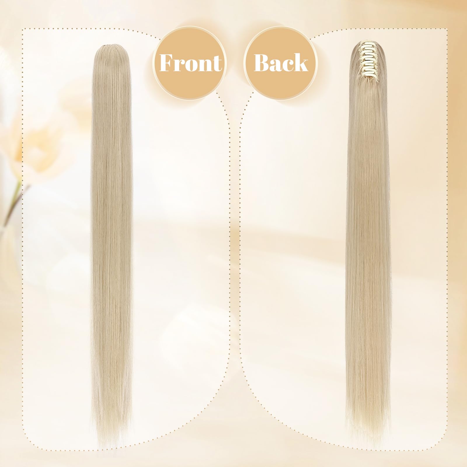 Benehair Claw Clip in Ponytail Hair Extensions - Image 3