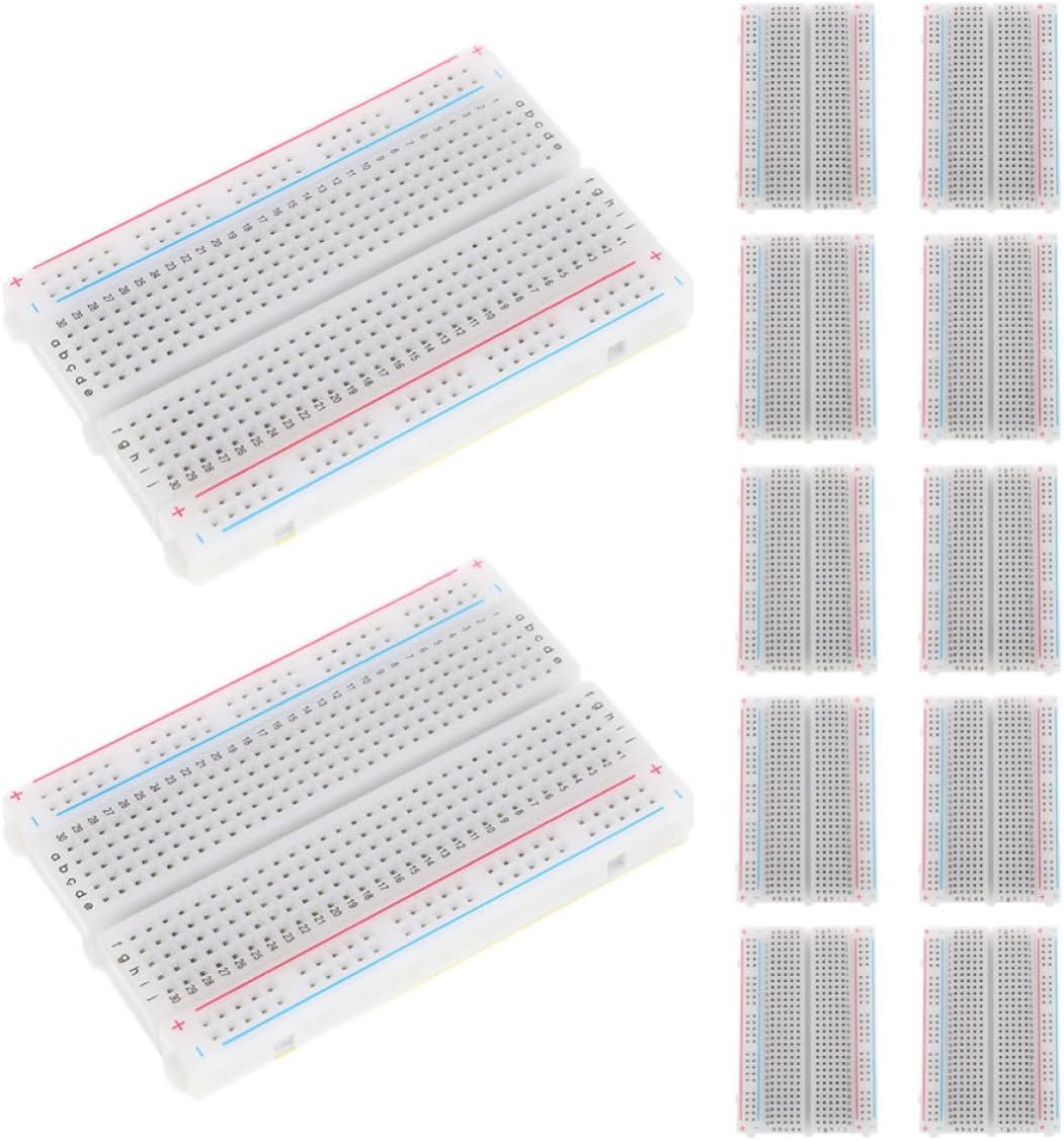12pcs Solderless Small Breadboard, 400 Point ABS Circuit Board