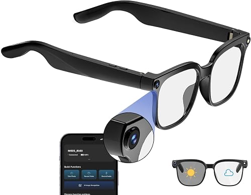 Sponsored Ad - Dormiro AI Smart Glasses with Camera, 4K Video, Bluetooth, Translation | 8MP Hands-Free POV Camera, ChatGPT...