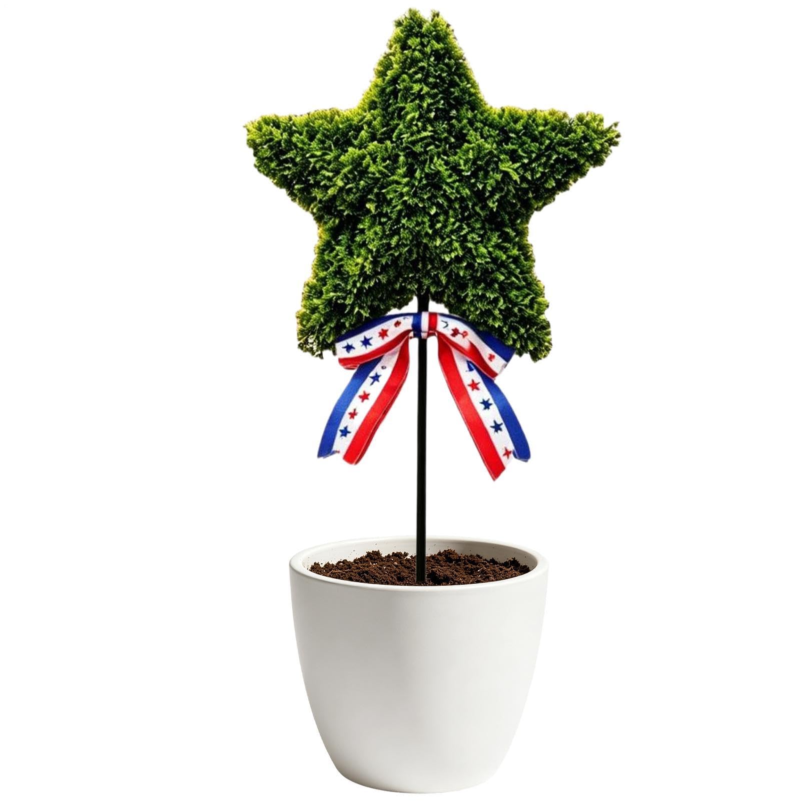 Topiaria a Stella pour jardin et terrasse plante artificielle extérieure patriotique