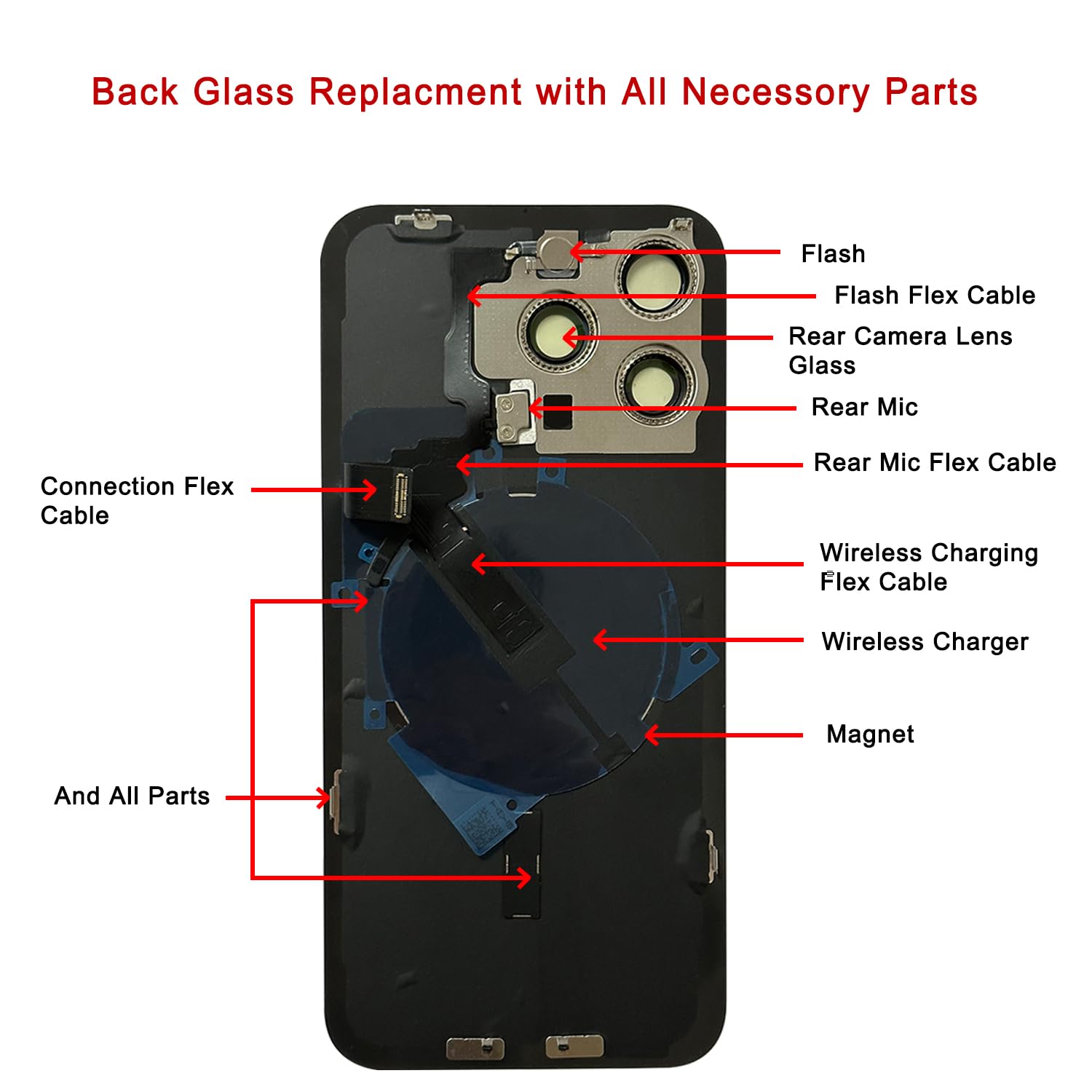 Amazon.com: Perzework Rear Back Glass Replacement for iPhone 15