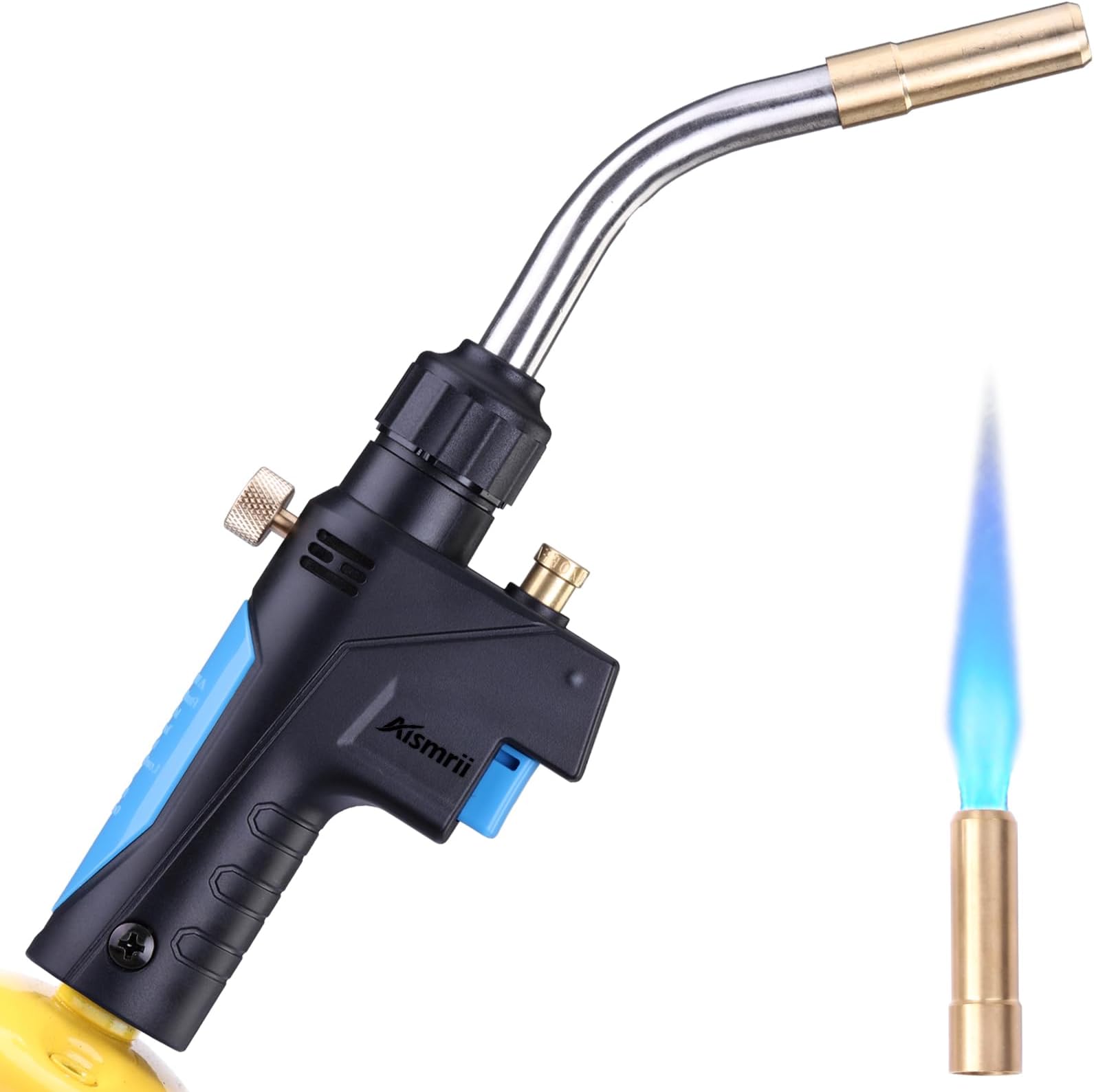 MAPP/MAP/PROPANE Gas Torch,Maximum Temperature 2372℉/1300℃ for Welding, Brazing, Soldering, Thawing, Grilling & More,Use Safe (Fits CGA600, 14.1oz Fuel)