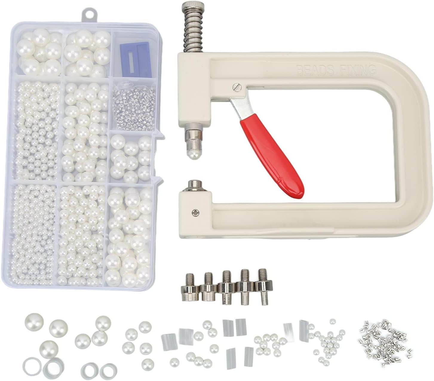 Manual Pearl Setting Machine Pearl Setting Machine Kit Machine Pearl Rivet Studs Set with Hand Press Machine Pearls Accurate Positioning Manual Pearl Setting Machine for DIY Crafts Pearl Setting Mach