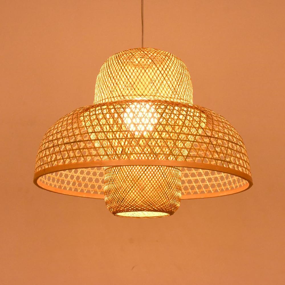 Suspension en bambou pour table de restaurant et café ambiance zen