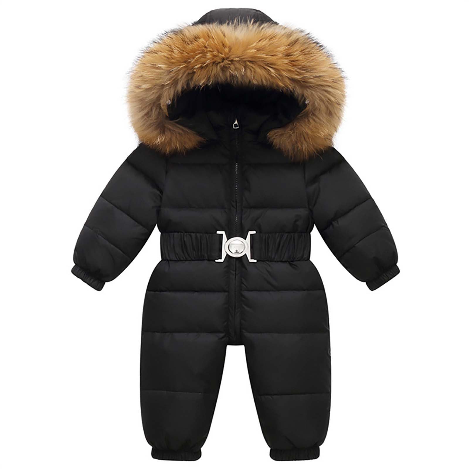 Schneeanzug für Kinder Jungen Winter Kleinkind Schneeanzug Daunenjacken Mantel mit Abnehmbarer Kapuze wasserdichte Skianzüge Thermo Overall Outdoor Kinder Baby Warme Jumpsuits