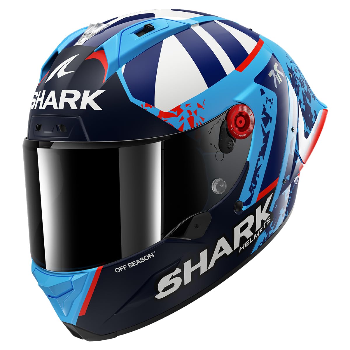 SHARK, Casco Moto Integral AERON-​GP FIM RACING #1 REPLICA RAUL FERNANDEZ Blue White BBW, M