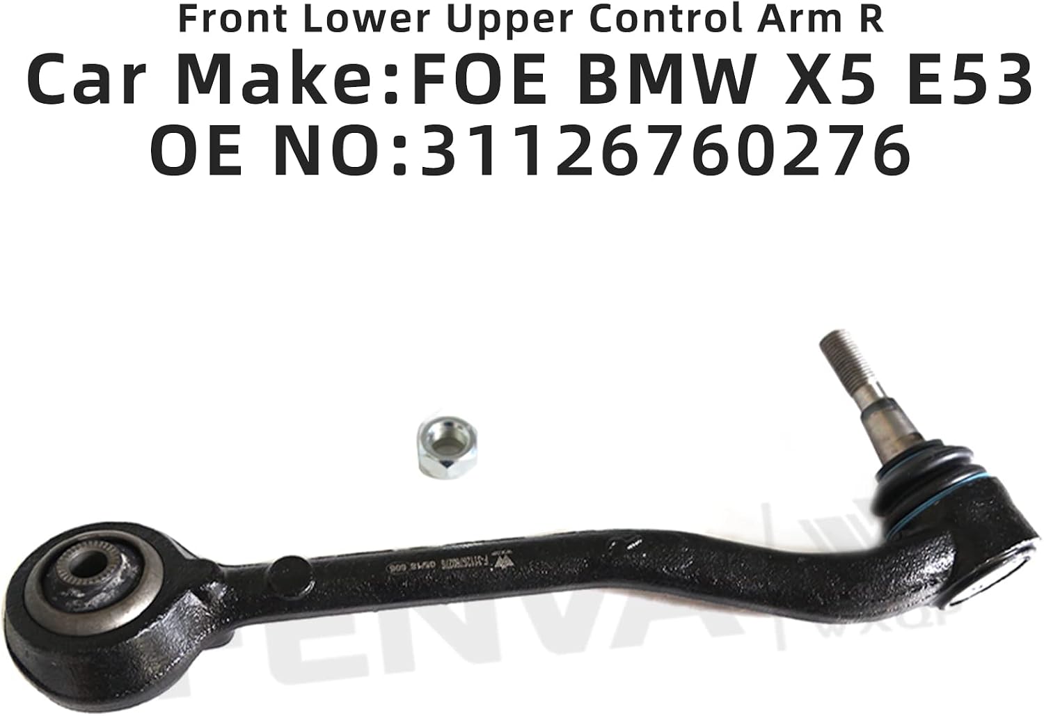 Car Front Control Arm Lower Right Black for BMWX5 31126760276 31121096316 6760276 21375