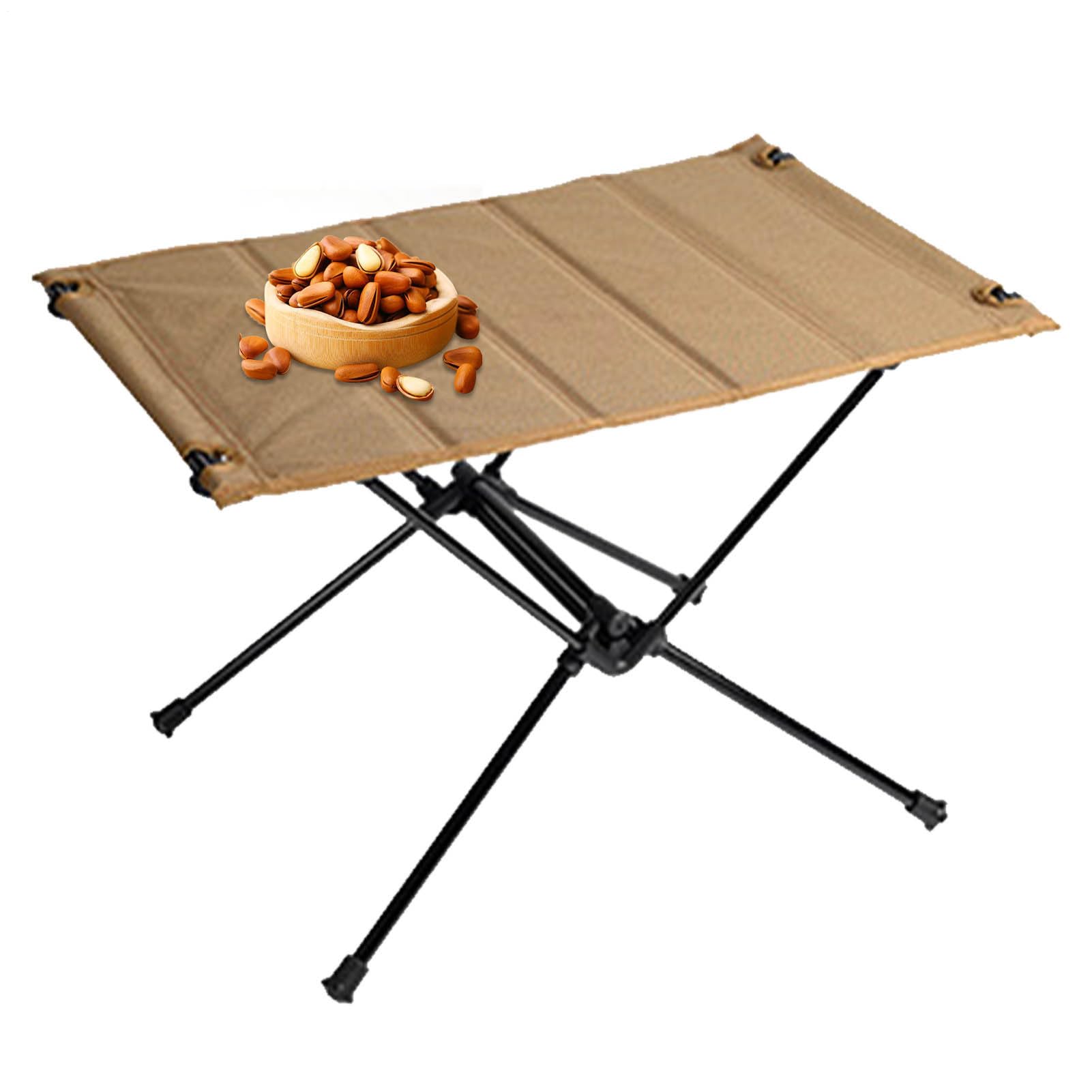 Table de pique-nique pliante en aluminium avec sac de transport pour camping et extérieur